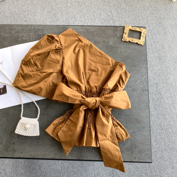 Camasa de dama model nou cu panglica si umar gol