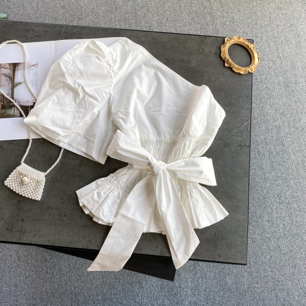 Camasa de dama model nou cu panglica si umar gol