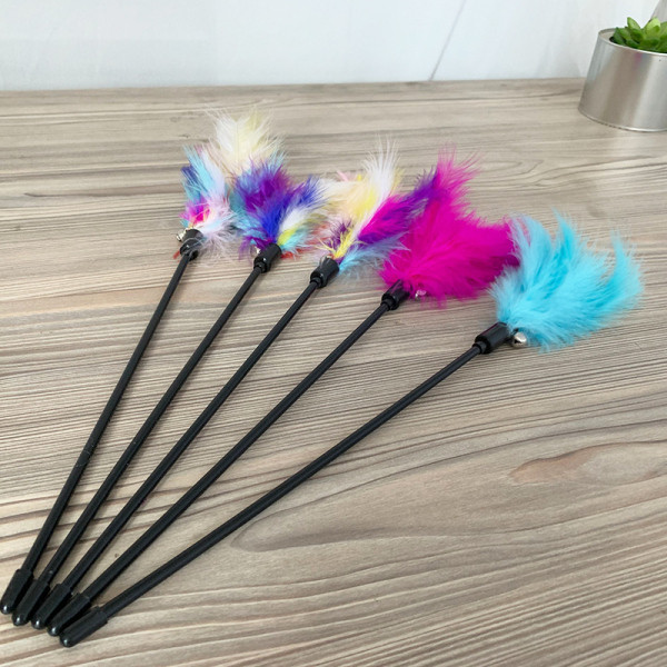 Kassi mänguasi sulgedega