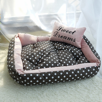 Τετράγωνο κρεβάτι γάτας με μαξιλάρι
