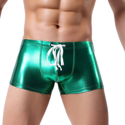 Fényes boxer hatású férfi fürdőruha