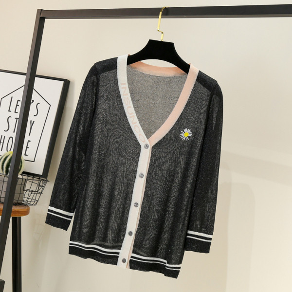 Új modell női kardigán hímzéssel, hosszú ujjal