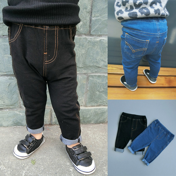 Alkalmi gyerekfarmer fiúknak cipzárral és zsebekkel