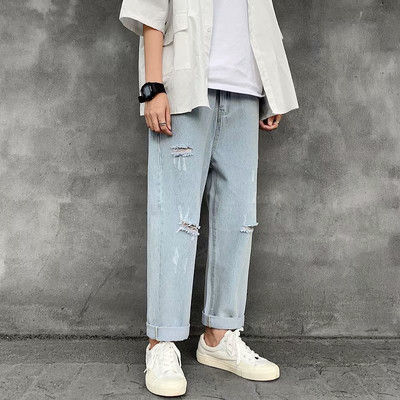 Blugi casual barbatesti cu model rupt