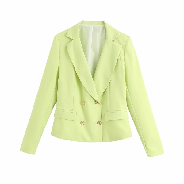 Elegantne spitsikaelusega ja pikkade varrukatega naiste jope