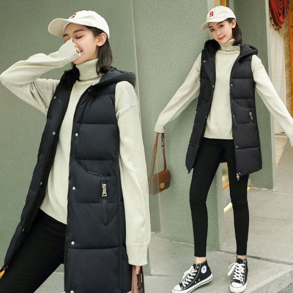 Gara rudens-ziemas veste ar kapuci