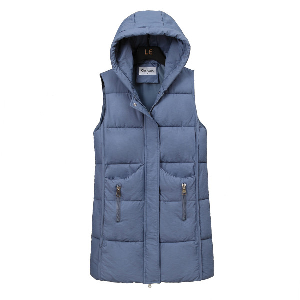 Gara rudens-ziemas veste ar kapuci