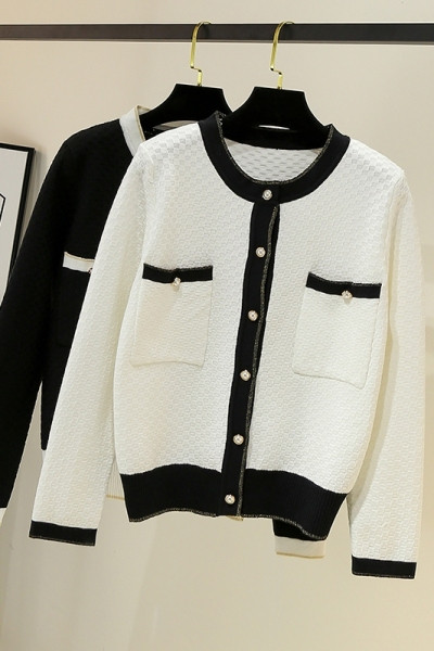 Naiste vabaaja vest – ümara kaelusega ja pikkade varrukatega