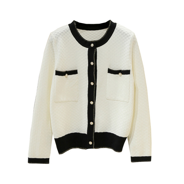 Naiste vabaaja vest – ümara kaelusega ja pikkade varrukatega