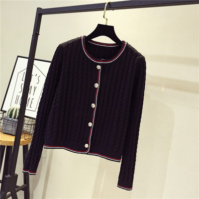 Uut mudelit ümara dekoltee ja nööpidega naiste kampsun