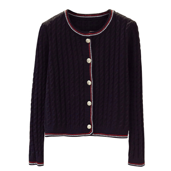 Uut mudelit ümara dekoltee ja nööpidega naiste kampsun