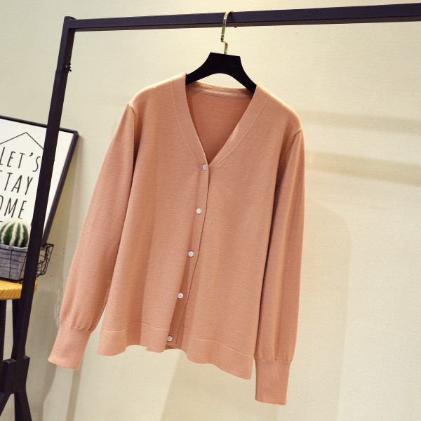 Vesta de dama tricotata cu decolteu spitz si maneci lungi