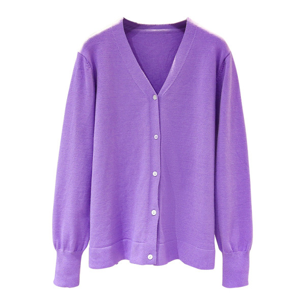 Vesta de dama tricotata cu decolteu spitz si maneci lungi