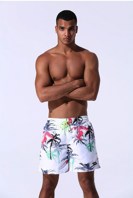 Vīriešu pludmales bikses ar gumiju