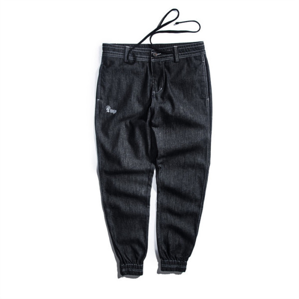 Meeste vabaaja teksad pahkluu taskute ja kummikutega