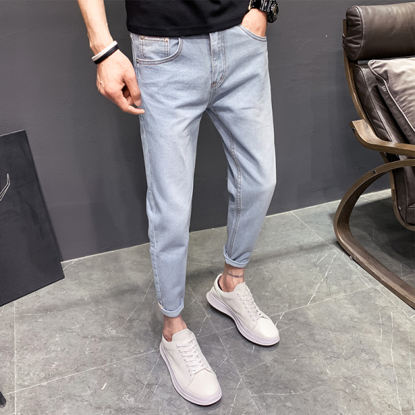 Ανδρικό τζιν κλασικό μοντέλο με τσέπες