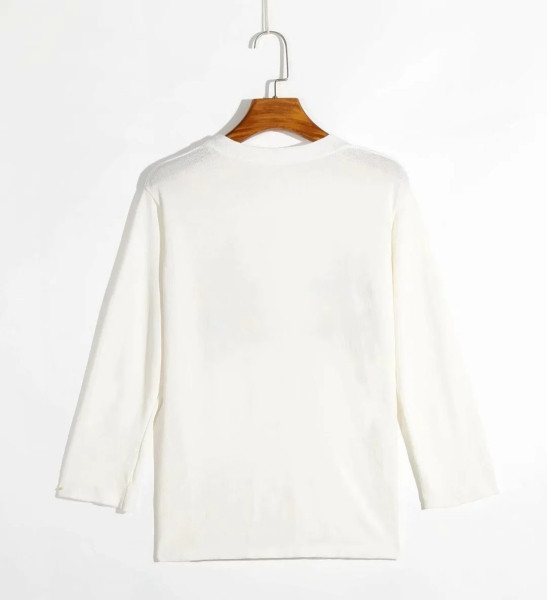 Modern női mellény hímzéssel és 7/8-as ujjakkal