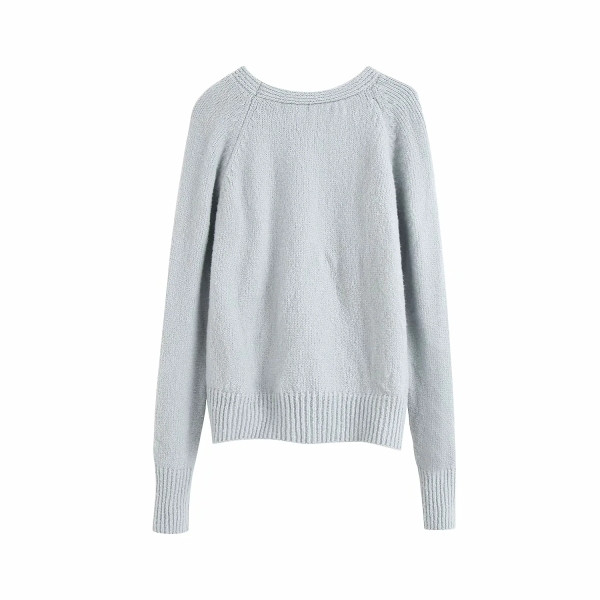 Naiste vabaaja kardigan tikandite ja pikkade varrukatega