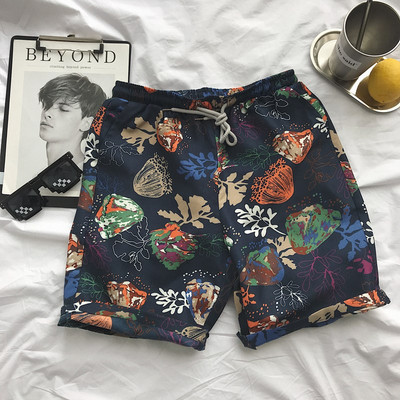 Pantaloni scurți de plajă pentru bărbați cu elastic
