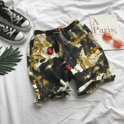 Pantaloni scurți de plajă pentru bărbați cu elastic