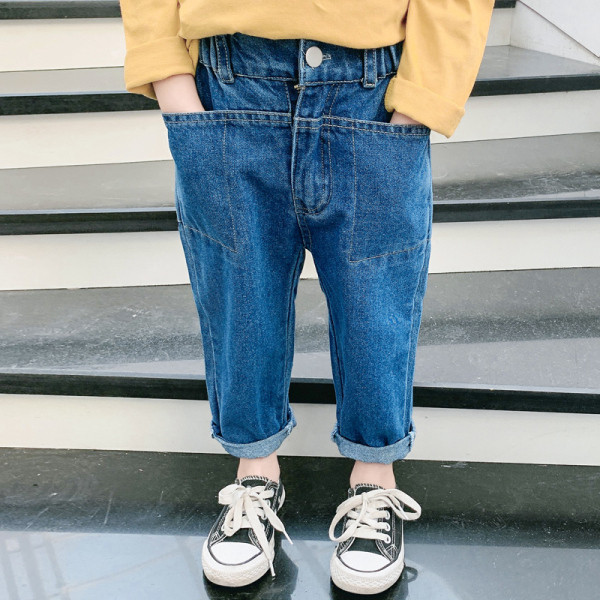 Casual παιδικό τζιν  κλασικό  μοντέλο με κουμπί
