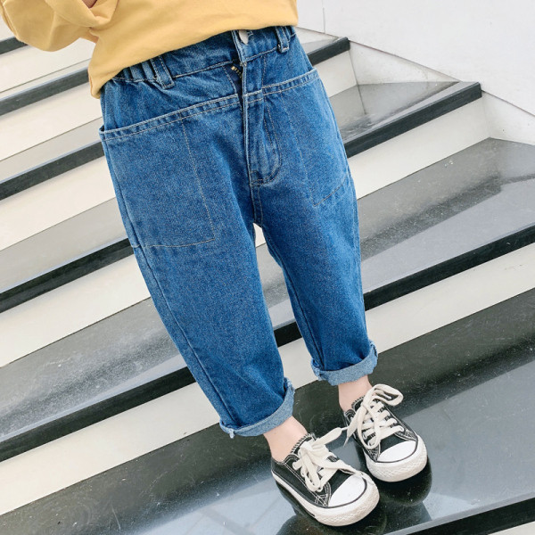 Casual παιδικό τζιν  κλασικό  μοντέλο με κουμπί