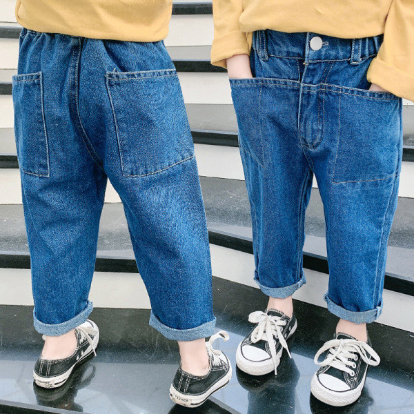 Casual παιδικό τζιν  κλασικό  μοντέλο με κουμπί