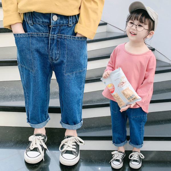 Casual παιδικό τζιν  κλασικό  μοντέλο με κουμπί