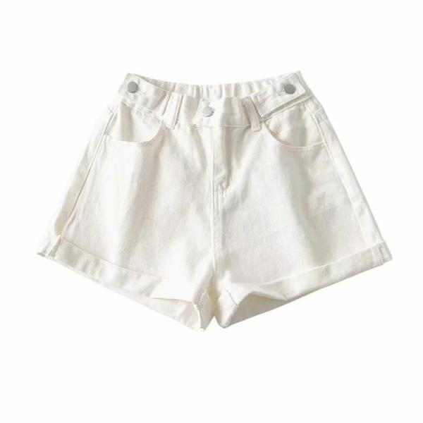 Pantaloni scurți din denim de damă cu talie înaltă