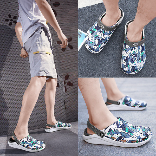 Papuci casual de cauciuc pentru barbati cu model