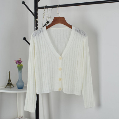 Alkalmi női mellény spitz nyakkivágással és hosszú ujjakkal