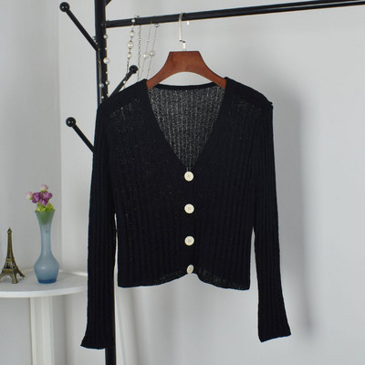 Alkalmi női mellény spitz nyakkivágással és hosszú ujjakkal