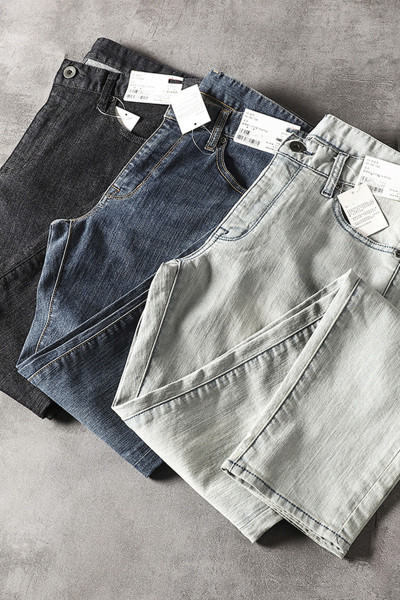 Ανδρικά τζιν casual με τσέπες