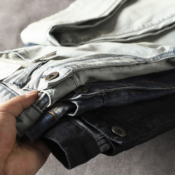 Ανδρικά τζιν casual με τσέπες