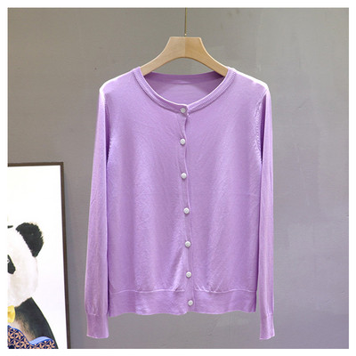 Γυναικεία ζακέτα casual με οβάλ ντεκολτέ