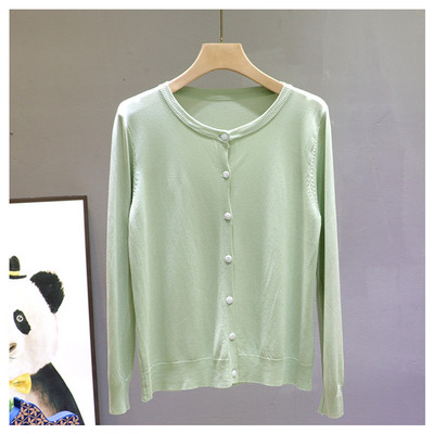 Γυναικεία ζακέτα casual με οβάλ ντεκολτέ