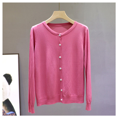 Γυναικεία ζακέτα casual με οβάλ ντεκολτέ