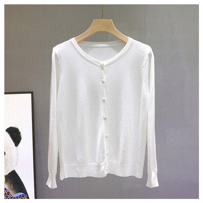 Γυναικεία ζακέτα casual με οβάλ ντεκολτέ