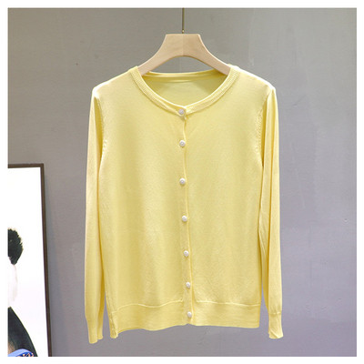 Γυναικεία ζακέτα casual με οβάλ ντεκολτέ