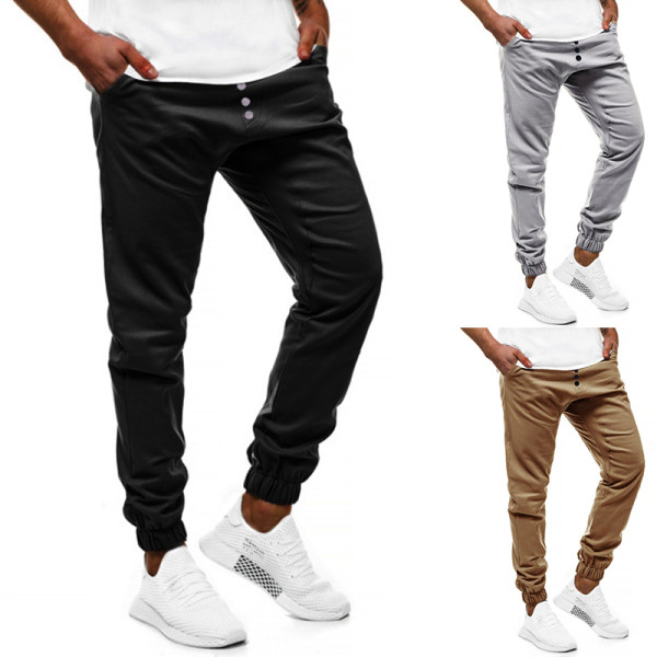 Ανδρικό παντελόνι casual με λάστιχο αστράγαλο