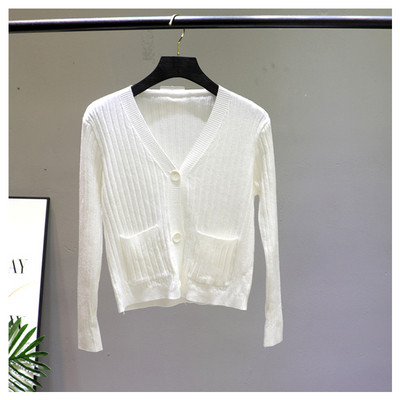 Cardigan de dama model nou cu buzunare si decolteu spitz