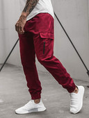 Pantaloni barbatesti la moda cu buzunare si elastic la glezna