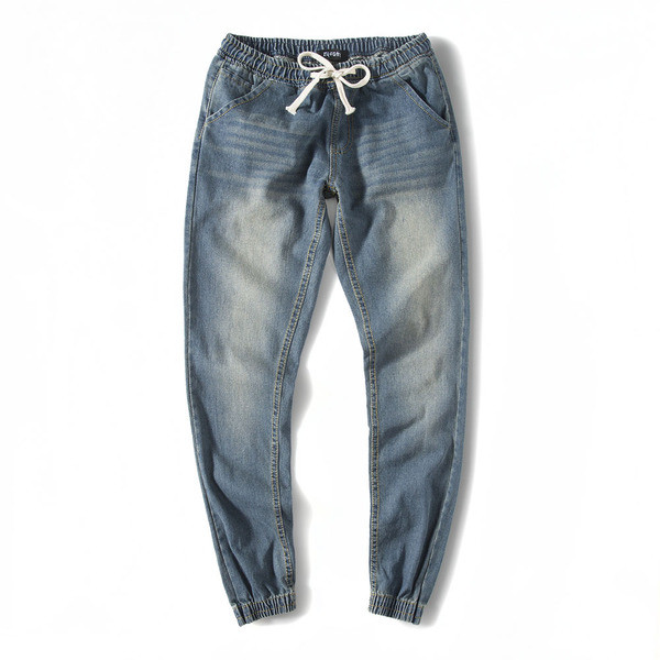 Alkalmi férfi farmer, rugalmas - széles modellel