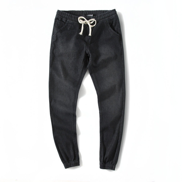 Alkalmi férfi farmer, rugalmas - széles modellel