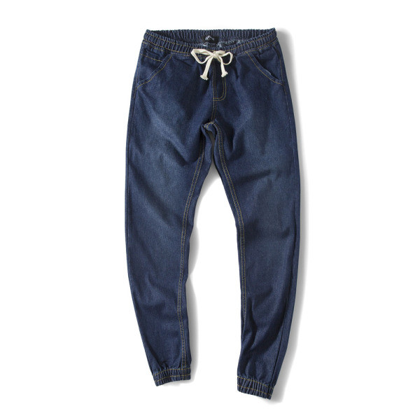 Alkalmi férfi farmer, rugalmas - széles modellel