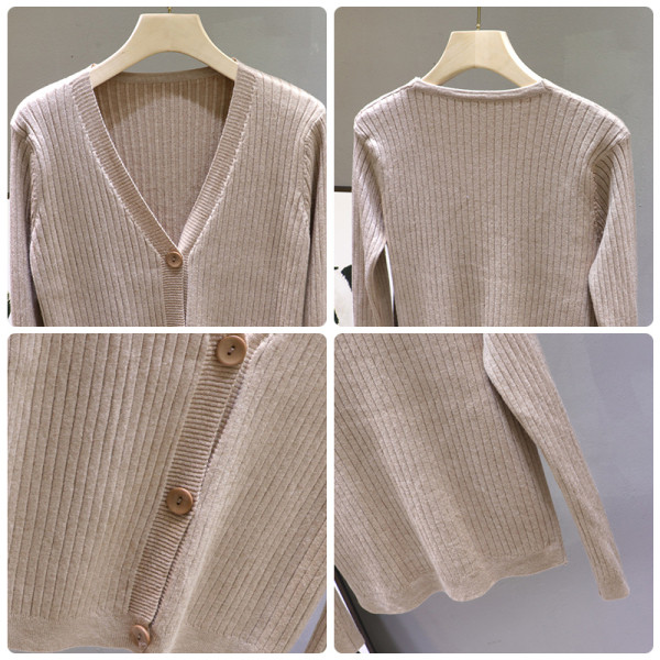 Sieviešu veste ar V veida izgriezumu un pogām