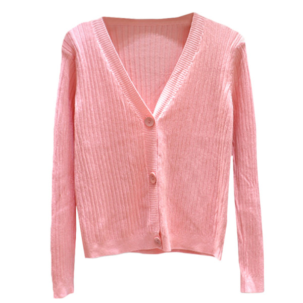 Sieviešu veste ar V veida izgriezumu un pogām