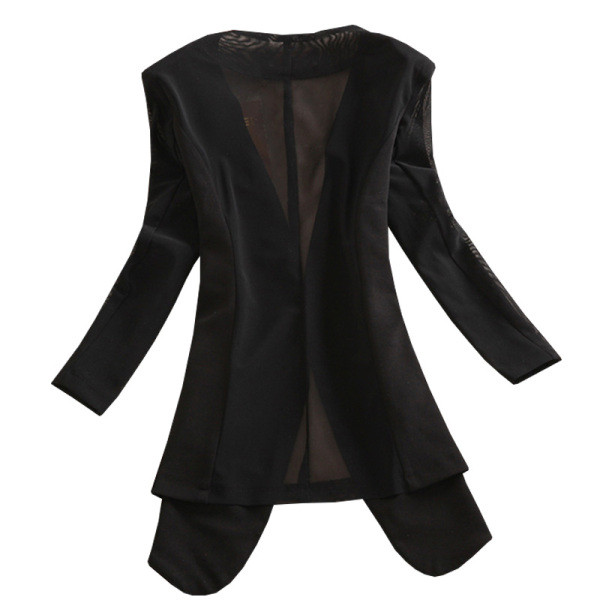 Model de jachetă lungă cu nasture