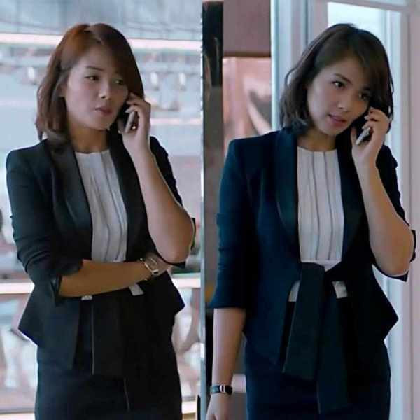 Elegantne naiste lühike paeltega jakk