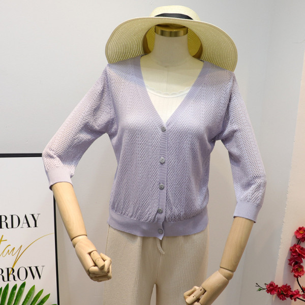 Uue mudeli sügava kaelusega naiste kardigan